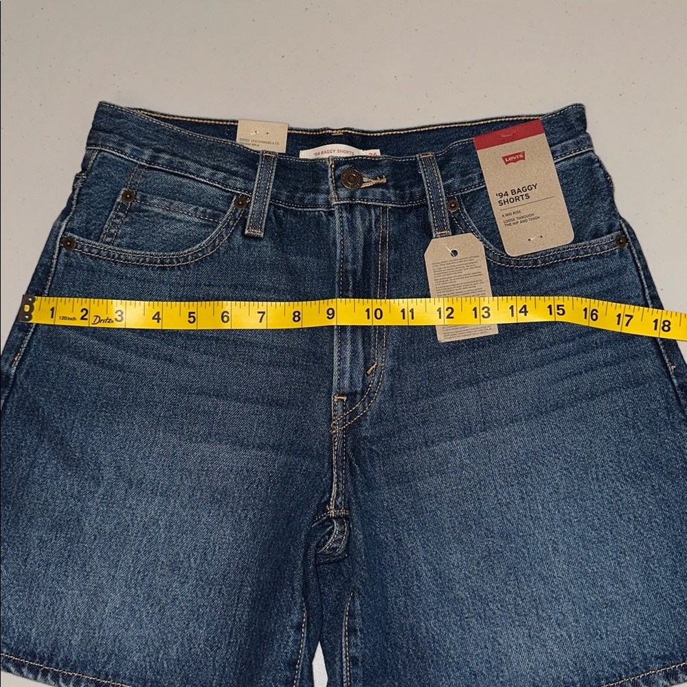 Levi's Dark Blue Denim Shorts with Tags Size 26 - Picture 8 of 16